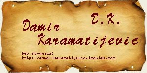 Damir Karamatijević vizit kartica